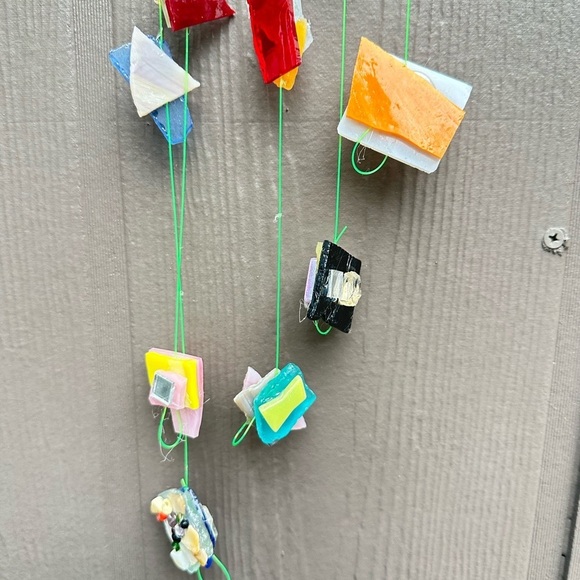 Hanging wall decor OOAK Assemblage Art Handmade Mosaic Indoor/Outdoor - Picture 5 of 15